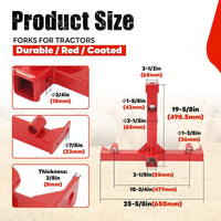 Load image into Gallery viewer, 47&quot; 3 Point Hitch Adapter &amp; Hay Bale Spear Fit for Category 1 Tractors W/2 Stabilizers Bale Spear 2&quot; Receiver Loading 1-7/8&quot; Gooseneck Ball Drawbar Hay Quick Hitch Attachment-Red 1200 LBS
