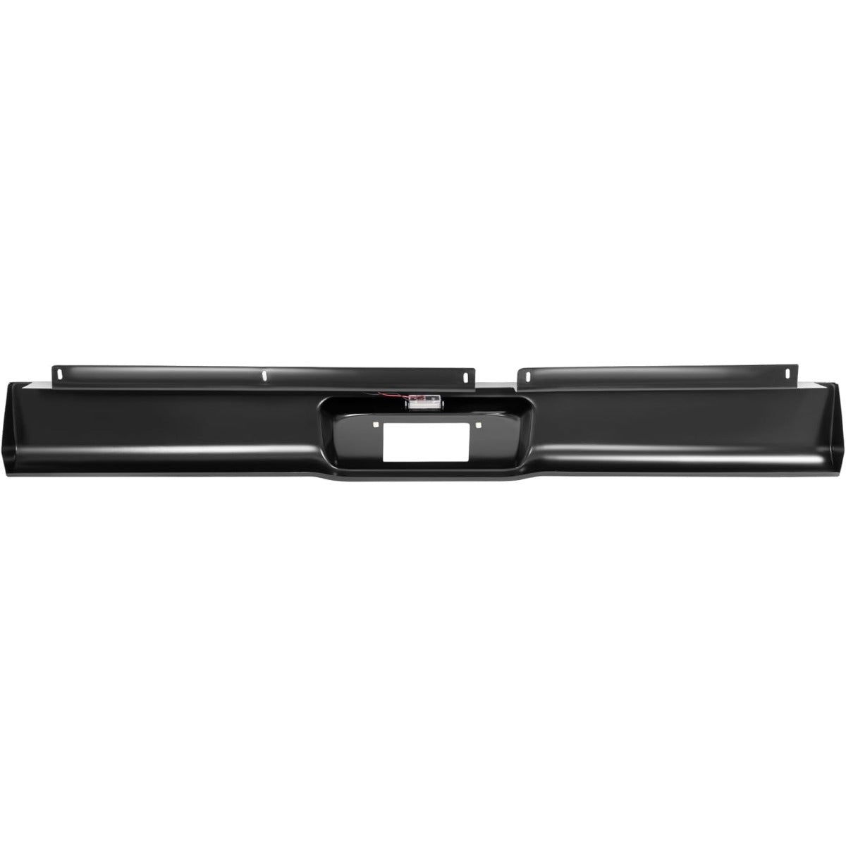 KUAFU Rear Bumper Roll Pan w/LED License Light Compatible with 1997-2004 Dodge Dakota Fleetside Plate Box Steel Electrophoresis Black