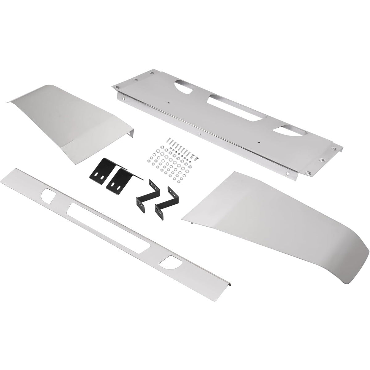 ALMULOO Front Bumper Compatible with 2005-2021 Volvo VHD Set Forward Front Axle