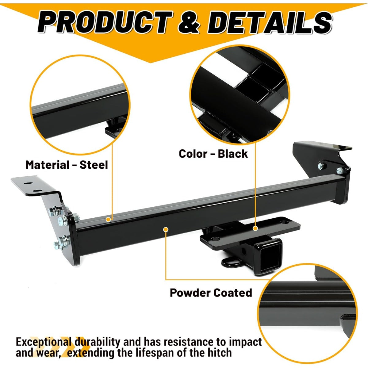 Kojem Trailer Hitch Compatible with 2016-2023 Tacoma 2" Receiver Tow Hitch
