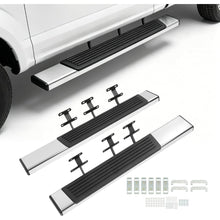 Side Steps Compatible with 2015-2026 Ford F-150 Regular Cab Running Boards Step Nerf Bars 304 Stainless Steel+Steel+Plastic Silvery+Black
