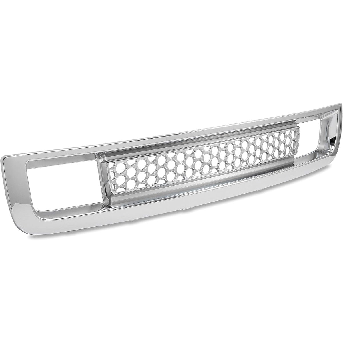 Front Bumper Lower Grille Compatible with 2007-2013 GMC Sierra 1500 Denali Replacement for GM1036131 Bumper Grill Chrome Silver