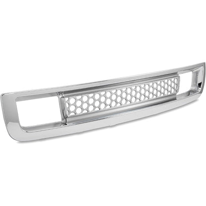 Front Bumper Lower Grille Compatible with 2007-2013 GMC Sierra 1500 Denali Replacement for GM1036131 Bumper Grill Chrome Silver