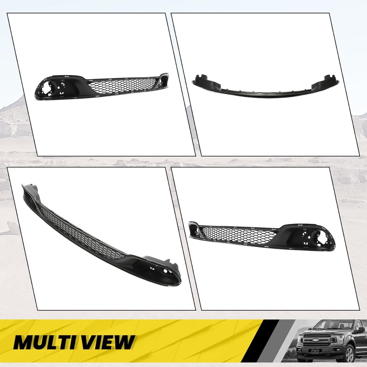 Lower Grille Compatible with 2011-2020 Dodge Grand Caravan/ 2012-2015 Ram C/V Replacement for 68100690AA/ CH1036115 Lower Bumper Protection