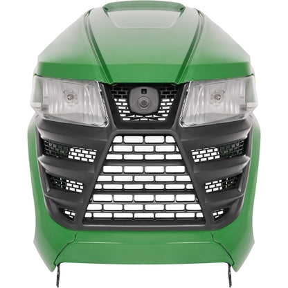 HECASA Complete Hood Kit Hood Side Panel Upper Hood Front Grille w/Headlight Compatible with John Deere X300 X304 X310 X320 X350 X370 X384 X394 Replacement for AUC13489 AUC13490 M168883 M168888