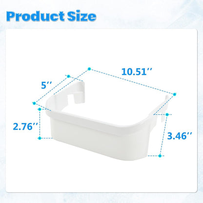KUAFU 240351601 Refrigerator Freezer Door Shelf Bin Compatible with Frigidaire Freezer AP2115974 PS430027 891154 AH430027 EA430027 Refrigerator Gallon Door Bin Shelf Replacement Only White