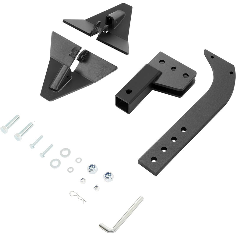 Hitch Mounted Ripper Compatible with CAT 0, CAT 1 W/2" Receiver Adapters Tractors Trenching Subsoiler Steel Powder Coated -Black