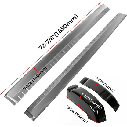 Rocker Panels and Cab Corners Compatible with 1999-2007 Chevy Silverado GMC Sierra 4 Door Extended Cab Trucks Lower Slip-On Metal 2 Packages LYAM-299-1+LYAM-299-2