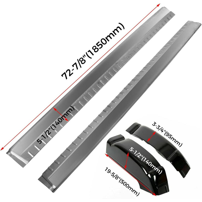 Rocker Panels and Cab Corners Compatible with 1999-2007 Chevy Silverado GMC Sierra 4 Door Extended Cab Trucks Lower Slip-On Metal 2 Packages LYAM-299-1+LYAM-299-2