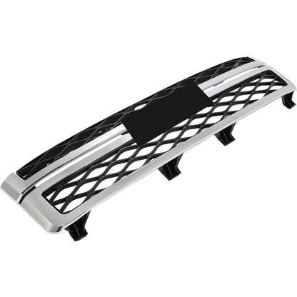 Front Bumper Grill Compatible with 2011-2014 Chevy Chevrolet Silverado GMC Sierra 2500 3500 HD 20966058 GM1200639 Bumper Hood Grille Chrome