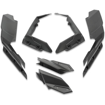 ECOTRIC Fender Flares & Lower Half Door Panels Compatible with 2017-2022 Can Am Maverick X3 Max RR 1000 Turbo XDS XRS/R Two Packages Replacement for 715002973 715003751 715002903