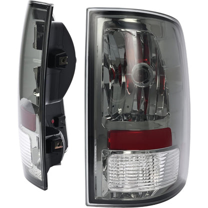 HECASA Pair Tail Light Compatible with 2009-2018 Dodge Ram 1500 2500 3500 Replacement for CH2818124 CH2819124 55277415AA 55277414AA Tail Lamp Driver & Passenger Side Smoke Lens
