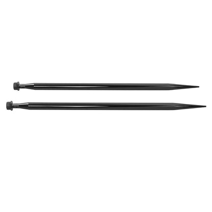 47 Inches Hay Bale Spear Pair 3000 lbs Capacity Fit for Skid Steer Tractors Loaders Buckets Cranes Bale Quick Attach Spike Forks Black Steel Powder Coated
