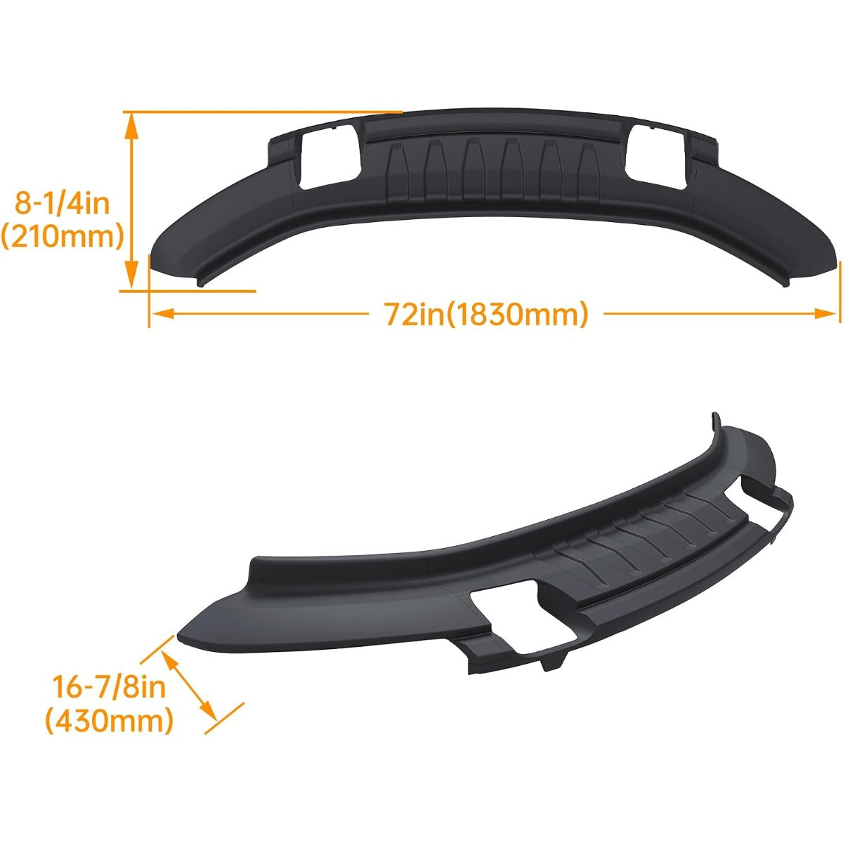 HECASA Front Bumper Lower Valance Compatible with 2009-2014 Ford F-150 4WD with Fog Light Holes Replacement for 9L3Z17626B FO1095228 3PCS Air Dam Deflector Valance Panel Textured Black