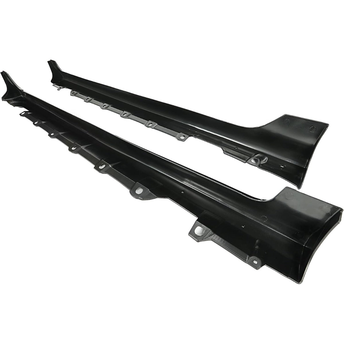 Side Skirt Extensions Replacement Compatible with 2003-2008 Toyota Corolla Rocker Panels Guard Body Kit Black Plastic (Pair)