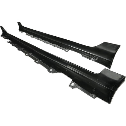 Side Skirt Extensions Replacement Compatible with 2003-2008 Toyota Corolla Rocker Panels Guard Body Kit Black Plastic (Pair)