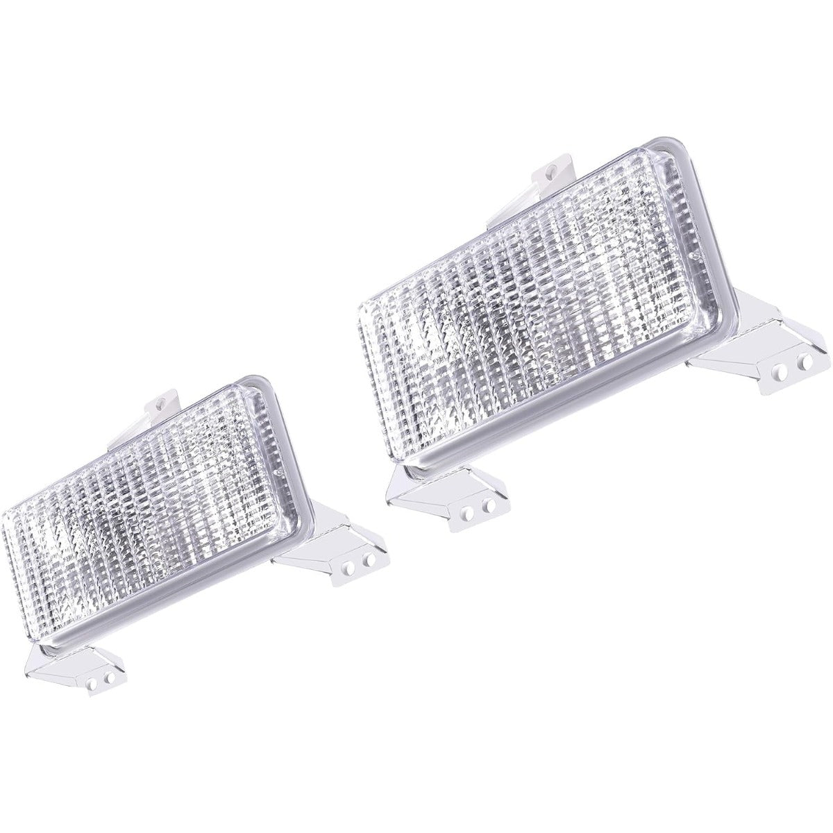 HECASA Pair Turn Signal Light Compatible with 1983-1991 Chevy Chevrolet Blazer GMC Suburban C/K/R/V Pickup Truck Replacement for GM2520122 GM2520122 Parking Light Lamp Driver&Passenger Side Clear Lens