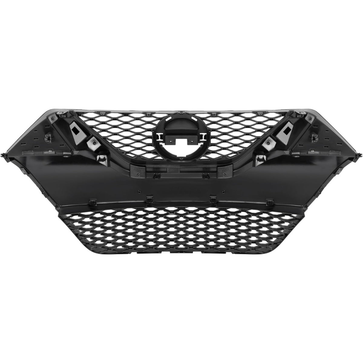 HECASA Front Bumper Grille Compatible with 2016-2018 Nissan Maxima 623109DE0A Grill Plastic (ABS) Painted Black Replacement for NI1200284