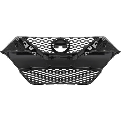 HECASA Front Bumper Grille Compatible with 2016-2018 Nissan Maxima 623109DE0A Grill Plastic (ABS) Painted Black Replacement for NI1200284