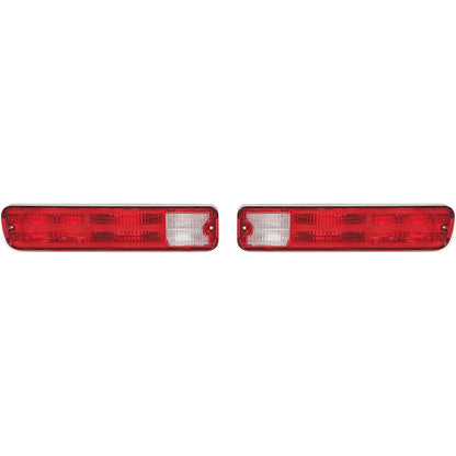 KUAFU Tail Light Lamp Compatible with 1979-1987 Chevy Chevrolet El Camino Malibu GMC Caballero Station Wagon Taillight Driver Side & Passenger Side - Red Lens