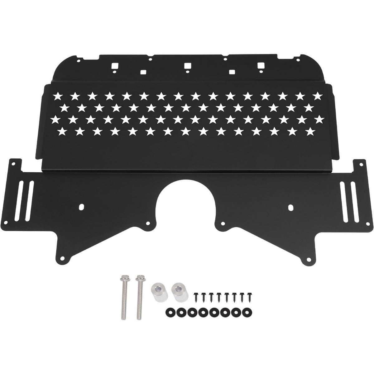 Oil Cooler Skid Plate Compatible with 2021-2024 BMW M2 M3 M4 G80 G82 G87 Aluminium Powder Coated Black