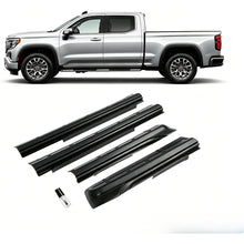 4PCS Rocker Panel Guard Compatible with 2014-2018 Chevy Chevrolet Silverado GMC Sierra 1500 Double Cab Side Rocker Guards Sill Plate Cover Plastic(PE) Black Textured