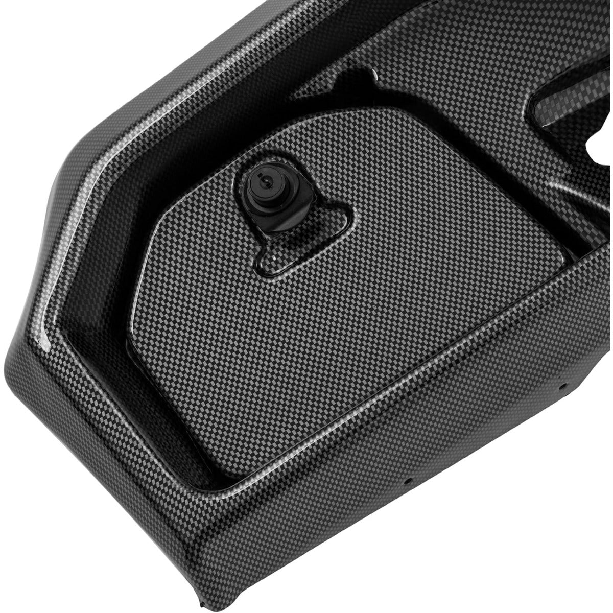 WUTIST Dashboard Cover Compatible with 2017-Up Yamaha Drive2 Golf Cart | W/Locking Doors Carbon Fiber Color Plastic+Steel