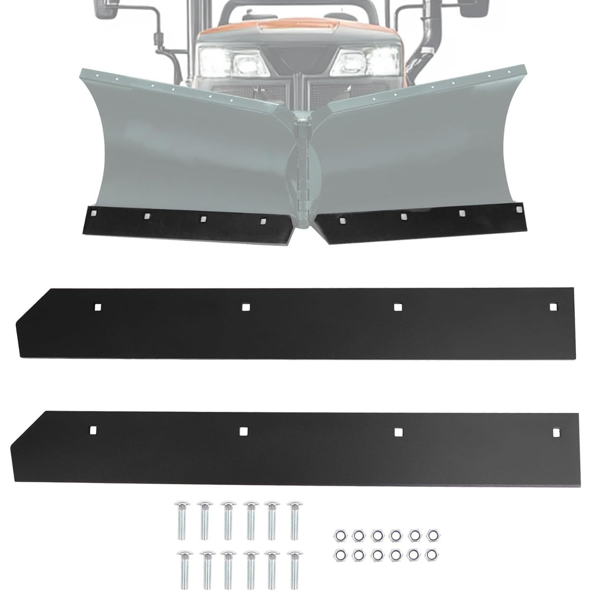 WUTIST 48" Snow Plow Cutting Edge Both Halves Bolt kit Compatible with Boss
