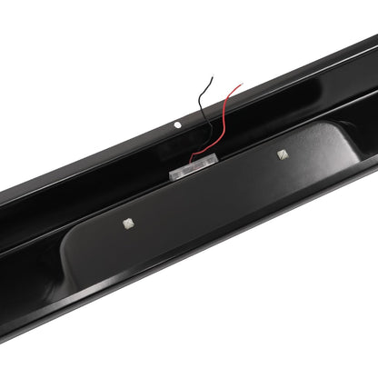 KUAFU Rear Roll Pan Compatible with 1987-1996 Ford F150 Styleside/Fleetside Bed W/LED License Light and Plate Box Bumper Rollpan Face Bar Steel Black