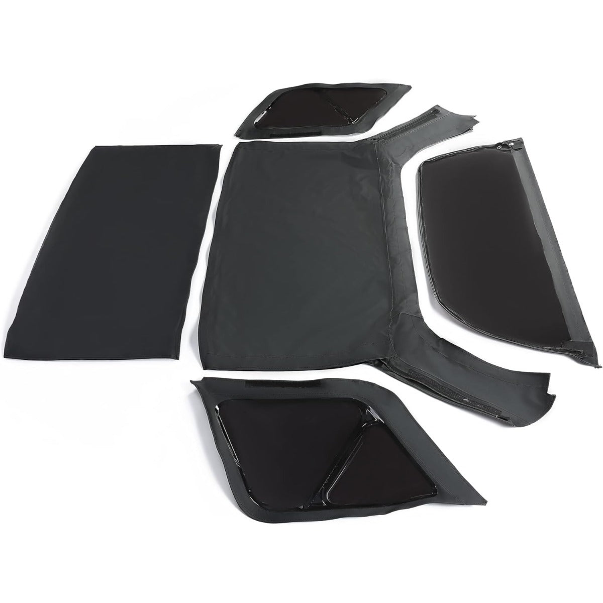 Convertible Soft Top for 1999-2004 Suzuki Vitara Geo Tracker with Removable Tinted Plastic Window Soft Roof Replacement Black Sailcloth Vinyl