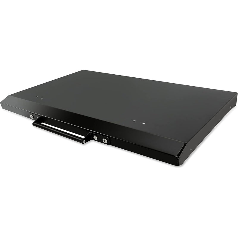 HECASA Black Outdoor 36" Griddle Grill Hard Cover Lid Waterproof Aluminum Compatible with Blackstone & More (No Diamond Plated) LYOM-018F-GB