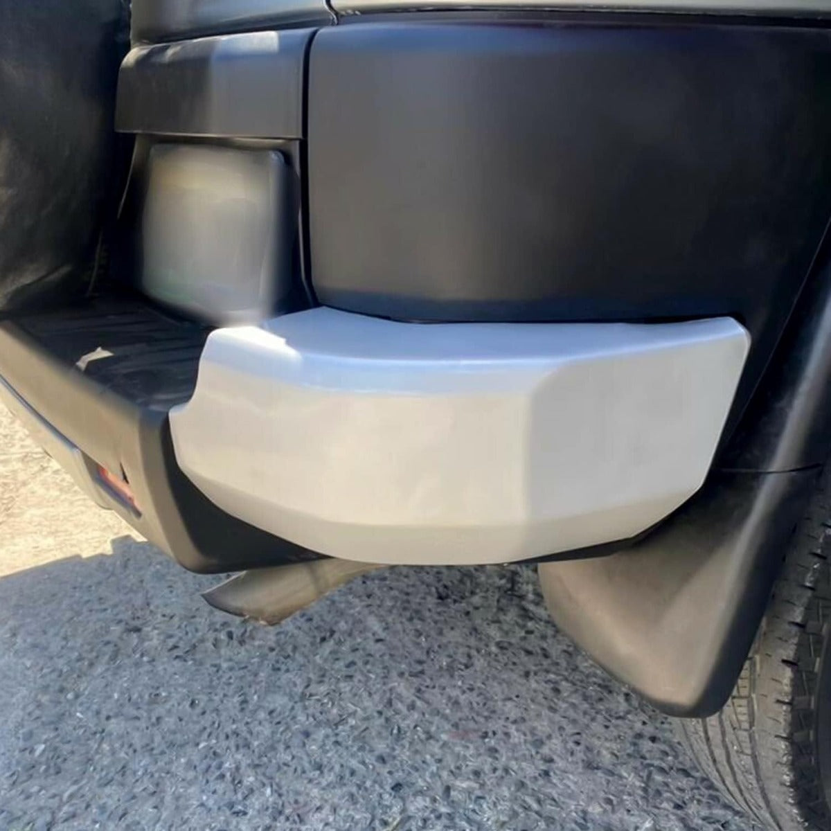 ECOTRIC Rear Bumper End Caps Cover Compatible with 2007-2014 Toyota FJ Cruiser W/O Special Edition Package Bumper Extension 2 Pcs Replacement for TO1104121 TO1105121 5246235021