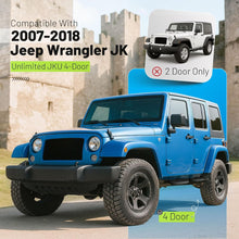 Rugged Side Steps Compatible with 2007-2018 Jeep Wrangler JK Unlimited JKU 4-Door Running Boards, High-Strength Steel Step Bars, Powder-Coated & Textured, 4-Piece Set