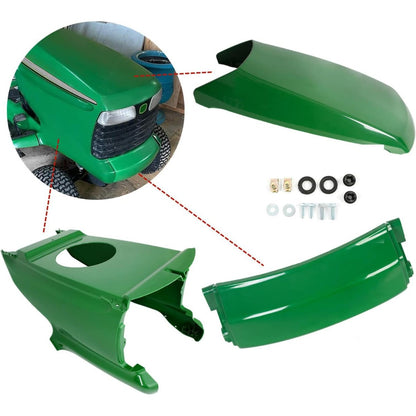 ECOTRIC Front Bumper & Lower Hood & Upper Hood Compatible with John Deere LT133 LT150 LT155 LT160 LT166 LT170 LT180 LT190 LT Series 3 Packages Replace for AM128998 AM131759 AM132530