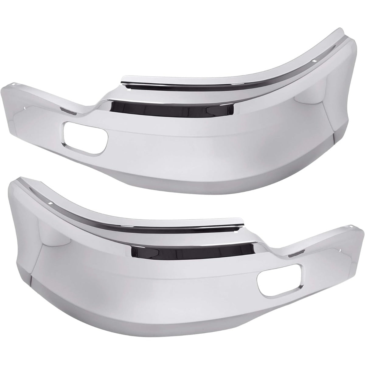 ALMULOO Front Bumper Corner Compatible with 2013-2021 Kenworth T680 with Bracket Replace for KEN08-0001CH-L KEN08-0001CH-R Steel Chrome- Left & Right Side