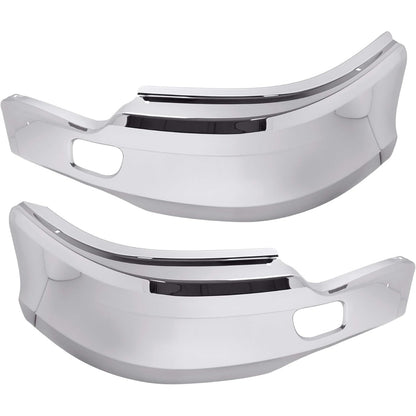 ALMULOO Front Bumper Corner Compatible with 2013-2021 Kenworth T680 with Bracket Replace for KEN08-0001CH-L KEN08-0001CH-R Steel Chrome- Left & Right Side