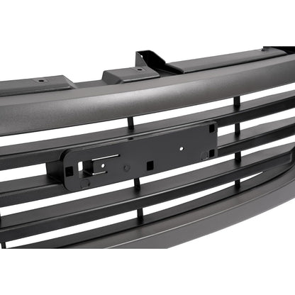 Grill Compatible with 2003-2006 GMC Sierra 1500|2007 GMC Sierra 1500 Classic|2003-2004 GMC Sierra 2500 Replacement for 19130790 GM1200476 Front Bumper Textured Grille Gray+Black Plastic(ABS)
