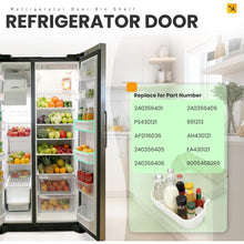 Kojem 240356401 Refrigerator Door Bin Shelf 2Pcs Compatible with Frigidaire Kenmore Refrigerator FFSS2614QS4A FFHS2611PFEA FFSS2614QE6A FFHS2622MSYA FFHS2611LBRA AP2116036 Replacement - White