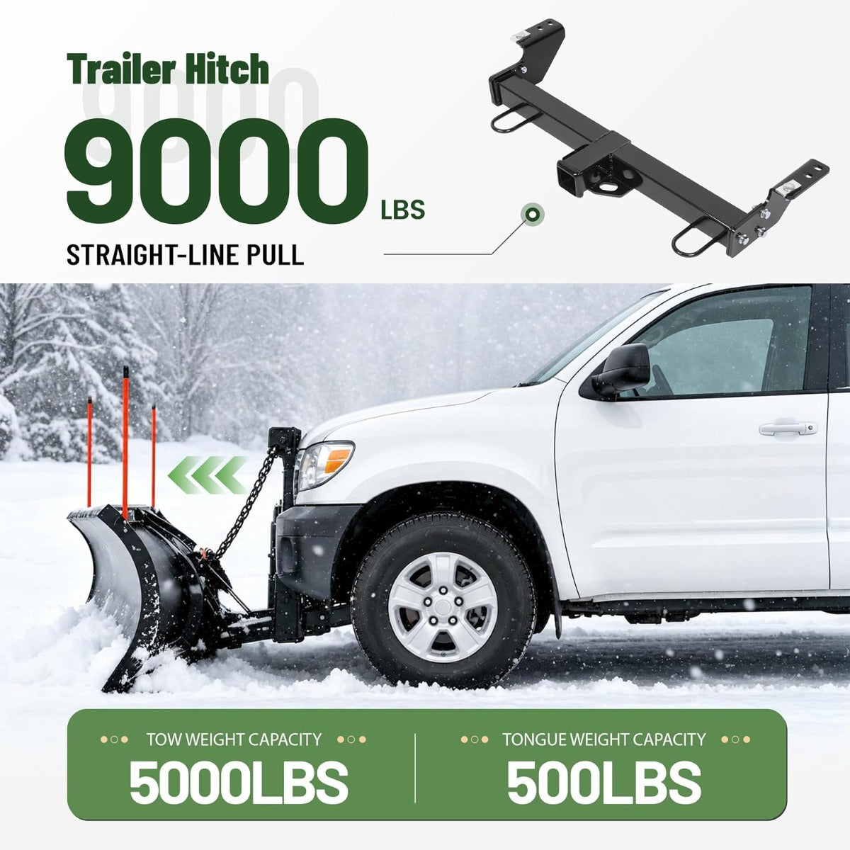 ALMULOO Trailer Hitch Compatible with 2000-2006 Toyota Tundra All