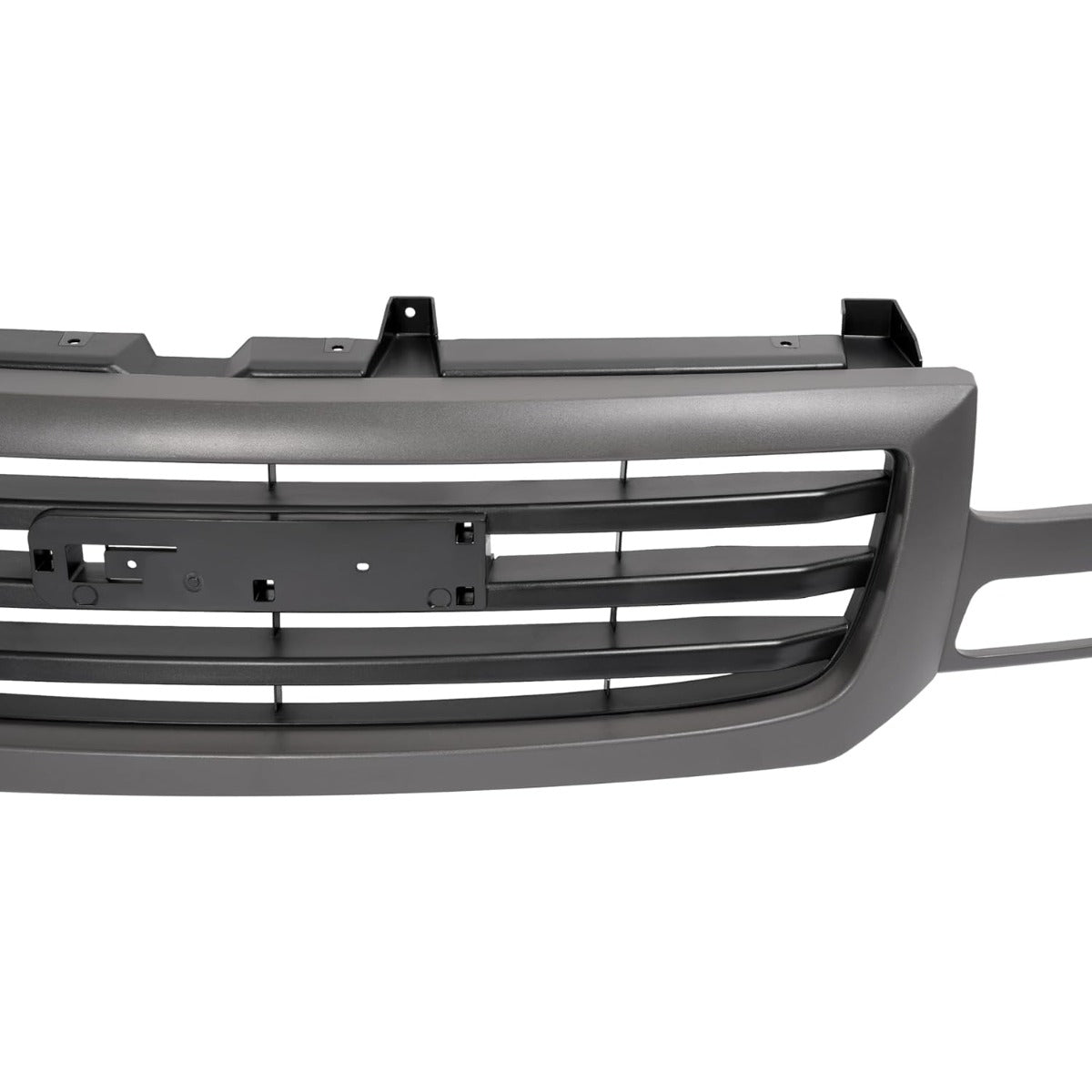 Grill Compatible with 2003-2006 GMC Sierra 1500|2007 GMC Sierra 1500 Classic|2003-2004 GMC Sierra 2500 Replacement for 19130790 GM1200476 Front Bumper Textured Grille Gray+Black Plastic(ABS)
