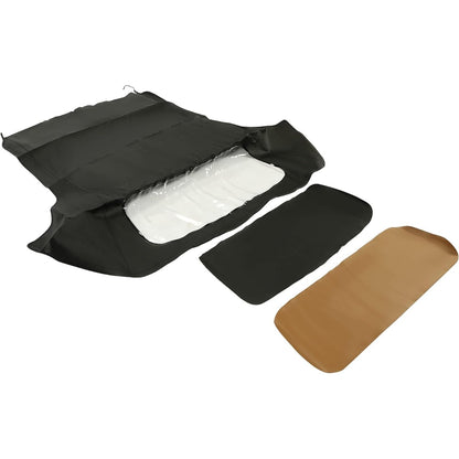 Convertible Soft Top for 1986-1993 BMW 3-Series E30 318i 325i M3 Convertible Base Sedan 4-Door Convertible & Coupe 2-Door Black Sailcloth Vinly Soft Roof w/Plastic Window