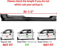 Load image into Gallery viewer, ECOTRIC Rocker Panel Guard Compatible with 2009-2014 Ford F150 Extended Cab Truck Rust Repair Pair Black LYAM-109
