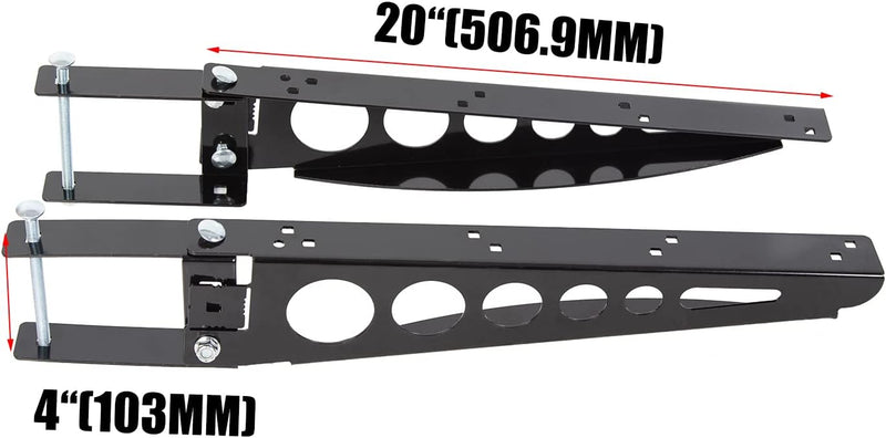 HECASA Bumper Cargo Bracket Compatible with RV 4 Inch Bumper Mounted Cargo Box/Generator Tray Support Arms LYAM-447