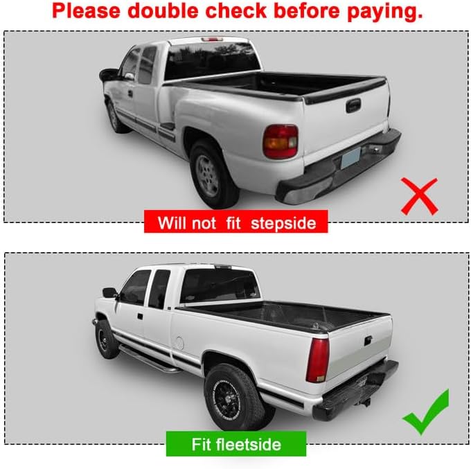 Rear Steel Roll Pan Bumper License Plate LED Light Compatible with 1999-2007 Chevy Silverado & GMC Sierra 1500 2500 3500 Pickup Trucks LYAM-397
