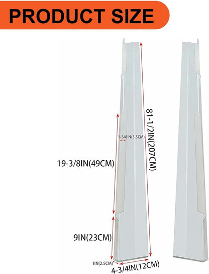 Slip On Rocker Panels Compatible with 1999-2007 Chevy Silverado GMC Sierra 4 Door Crew Cab Replacement LYAM-270-1