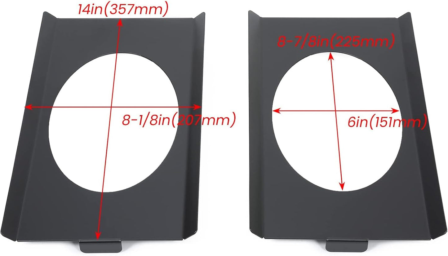 Behind Seat Speaker Brackets Compatible with 1973-1987 Chevy/GMC C10 Pickup for 6x9 Speakers Square Body Replacement LYAM-145S