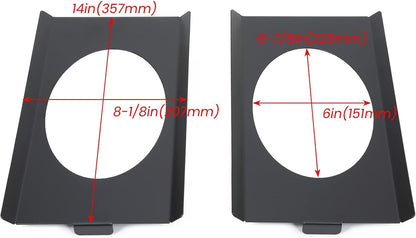Behind Seat Speaker Brackets Compatible with 1973-1987 Chevy/GMC C10 Pickup for 6x9 Speakers Square Body Replacement LYAM-145S