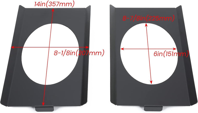 Behind Seat Speaker Brackets Compatible with 1973-1987 Chevy/GMC C10 Pickup for 6x9 Speakers Square Body Replacement LYAM-145S