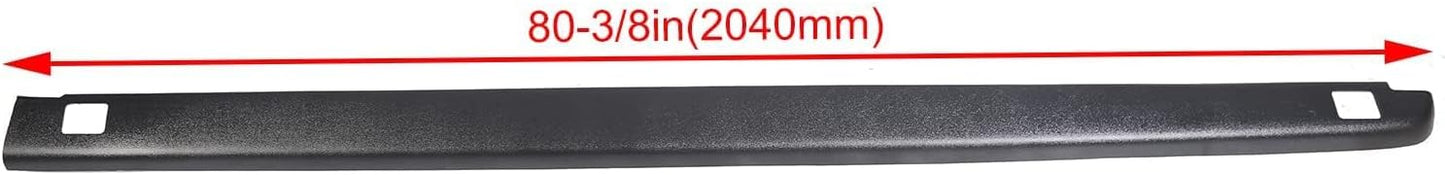 6'5inches Truck Bed Rail Caps Compatible with 2002-2009 Dodge Ram 1500 2500 3500 (Set of 2) Black Smooth Finish with Stake Pocket Hole Cutouts 72-41451 LYAP-209