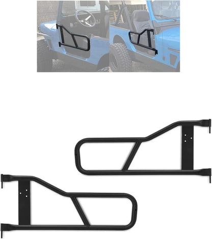 Tubular Doors Compatible with 1987-2006 Jeep Wrangler YJ TJ Tubular Half Doors Tube Door Steel Left & Right Simple Off-Road Style LYAM-155